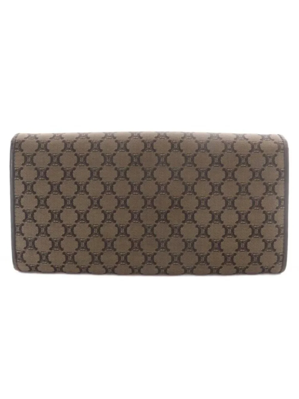 Celine Wallet Bifold Macadam Pattern Canvas Beige